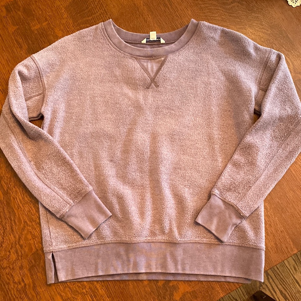 fuzzy crew neck